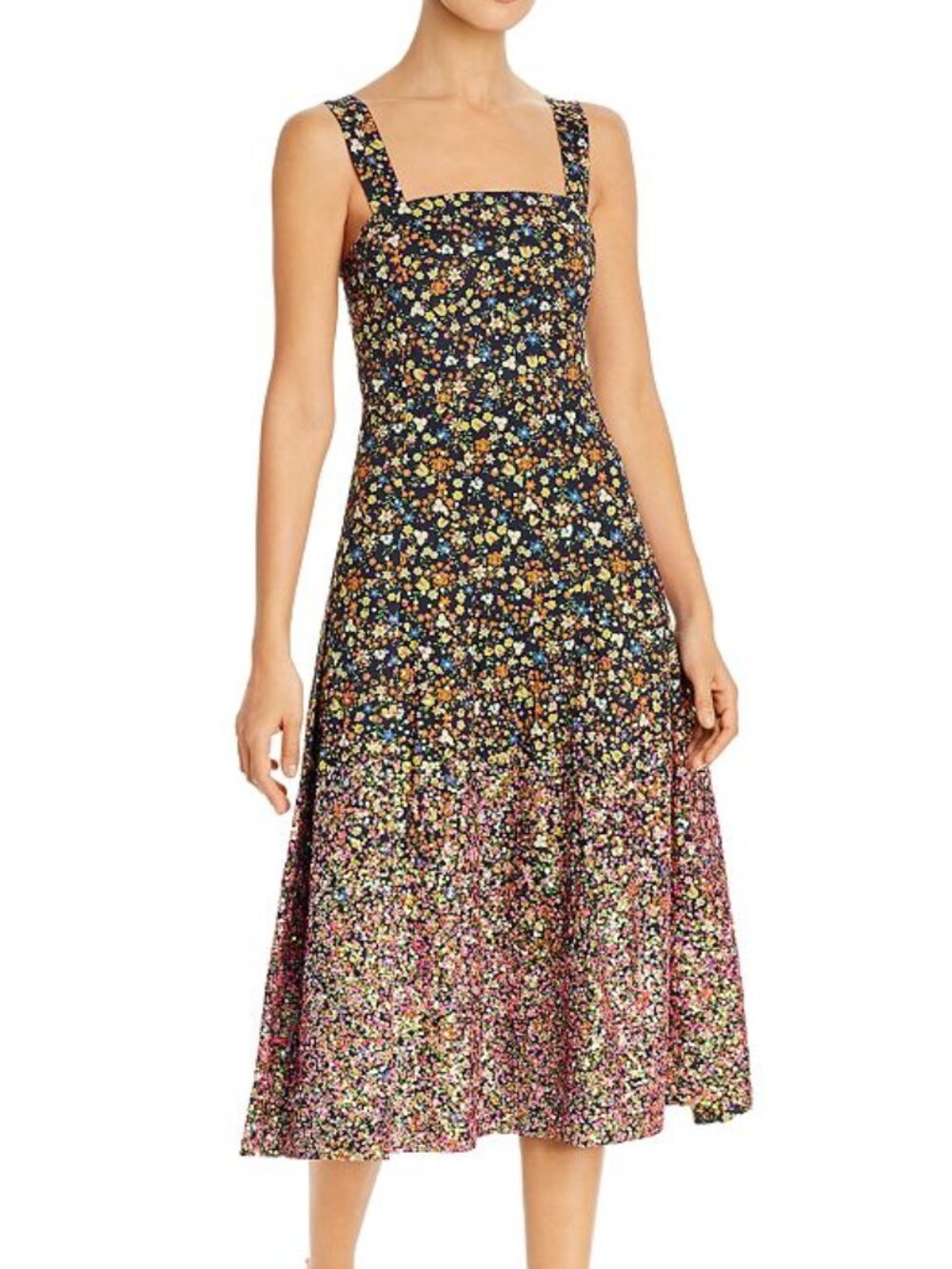 Tory Burch Collection Sequin-embroidered Cotton Dress In Black Love Ditsie Sz4